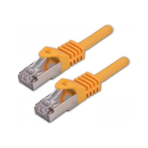 MCL - Câble réseau - RJ-45 (M) pour RJ-45 (M) - 1 m - 6.2 mm - SFTP - CAT 7 - sans halogène, moulé, sans crochet, 10 Gigabit Ethernet - jaune