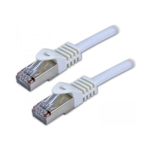 MCL - Câble réseau - RJ-45 (M) pour RJ-45 (M) - 15 cm - 6.2 mm - SFTP - CAT 7 - sans halogène, moulé, sans crochet, 10 Gigabit Ethernet - blanc