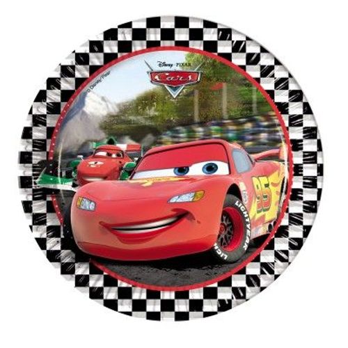 8 Assiettes En Carton Cars Formula Taille Unique