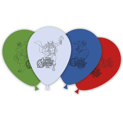 8 Ballons Latex Avengers Taille Unique