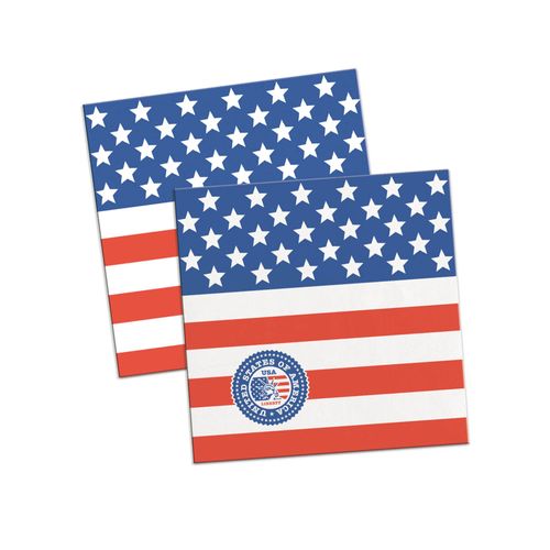 20 Petites Serviettes En Papier Usa Taille Unique