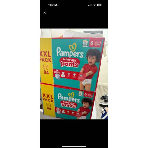 Pampers Baby Dry Pants Taille 6(13-19) Kg (2 Cartons Pampers 168 Pièces Couches 56€