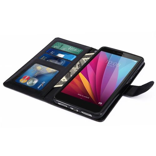 Pochette Étui Pour Huawei  Mate 9 Noir Simili Cuir