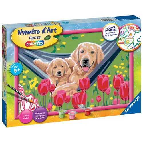 Artistique Numéro D'art Grand Labradors Et Tulipes