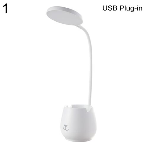 Porte-stylo de bureau résistant à 360, lampe de charge LED réglable, protection des yeux, lampe de lecture, porte-pinceau de maquillage