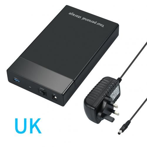 Boîtier de disque dur externe SATA USB 2.5, 3.5/3.0 pouces, prise UE/US/UK