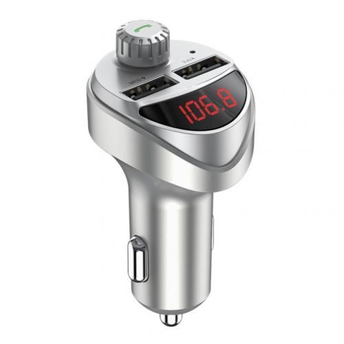 Chargeur De Téléphone Bluetooth Pour Voiture, Double Usb, Fm, Lecteur De Musique Mp3, Mains Libres, Adaptateur