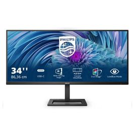 Philips E-line 346E2LAE - Écran LED - 34" - 3440 x 1440 WQHD @ 100 Hz - VA - 300 cd/m² - 4000:1 - 1 ms - HDMI, DisplayPort, USB-C - haut-parleurs - noir