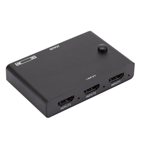 Commutateur de commutateur vidéo haute résolution, sortie Stable 4K x 2K 3 à 1, adaptateur de séparateur vidéo compatible HDMI pour accessoires de moniteur