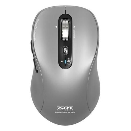 PORT Connect Professional EXPERT - Souris - droitiers et gauchers - optique - 6 boutons - sans fil - Bluetooth - gris