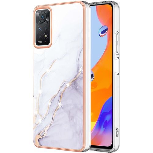 Coque Pour Xiaomi Redmi Note 11 Pro 4g, Marbre Motif Design Slim Antichoc Flexible Bumper Souple Silicone Case Cover Housse Etui De Protection Anti-Choc Coque Pour Redmi Note 11 Pro 5g, Blanc
