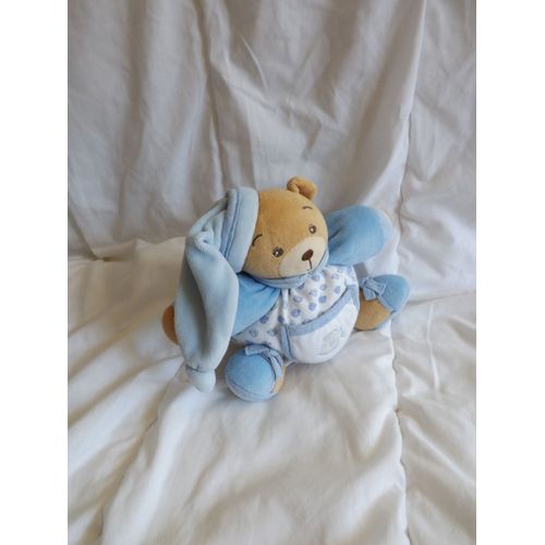Doudou Ours Boule Bleu Poisson Kaloo