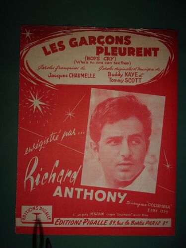 Richard Anthony "Les Garçons Pleurent"