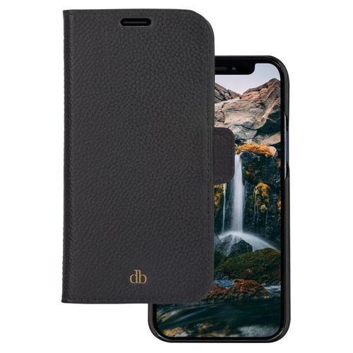 Dbramante1928 New York - Étui À Rabat Pour Téléphone Portable - Dos Magnétique Détachable - Cuir Saffiano - Noir Nuit - Pour Apple Iphone 13 Pro Max