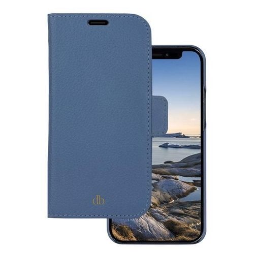 Dbramante1928 New York - Étui À Rabat Pour Téléphone Portable - Dos Magnétique Détachable - Cuir Saffiano - Bleu Um - Pour Apple Iphone 13 Pro Max