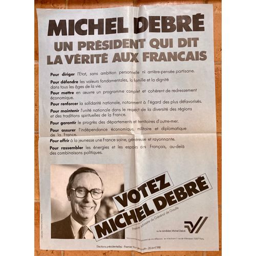 Votez Michel Debré 60 X 80