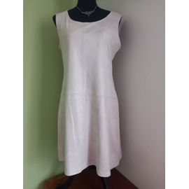 Robe Droite Extensible Beige Imitation Daim 40 42 . Neuve