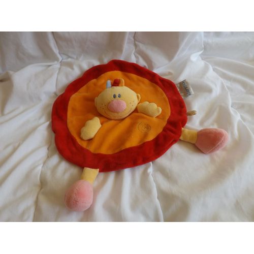Doudou Garçon Billy Orange Rouge Rond Nattou