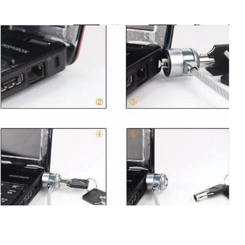 Serrure cadenas à clé pour PC, ordinateur portable et écran - 1 mètre - 2 clés