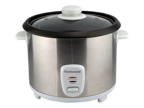 Techwood TCR-186 - Cuiseur à riz - 1.8 litres - 700 Watt - acier inoxydable