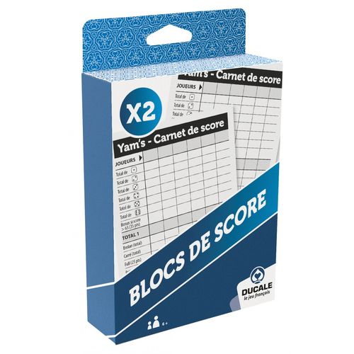 Jeu Traditionnel Ducale - 2 Blocs De Score Yam's - Eco Format