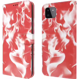 Coque Galaxy A22 5g,Portefeuille Etui Housse Pour Samsung Galaxy A22 5g Coque Paillette 3d Peinture Coloree Pu Cuir Flip Wallet Etui Couverture Pour Samsung Galaxy A22 5g,Tx Yw Red