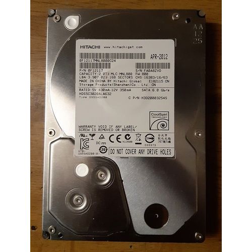 Disque dur 2 To HITACHI 3"5, SATA 6Gb/s HDS5C3020ALA632