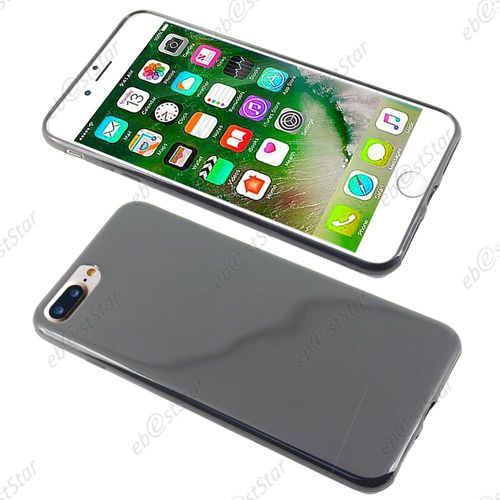Ebeststar ®  Coque Silicone Gel Sans Motif Housse Etui Souple Pour Apple Iphone 7 Plus Écran 5,5", Couleur Noir