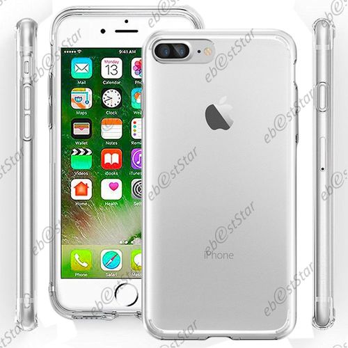 Ebeststar ®  Film Protection Écran En Verre Trempé + Coque Silicone Gel Ultra Fine Housse Etui Souple Pour Apple Iphone 7 Plus Écran 5,5", Couleur Transparent