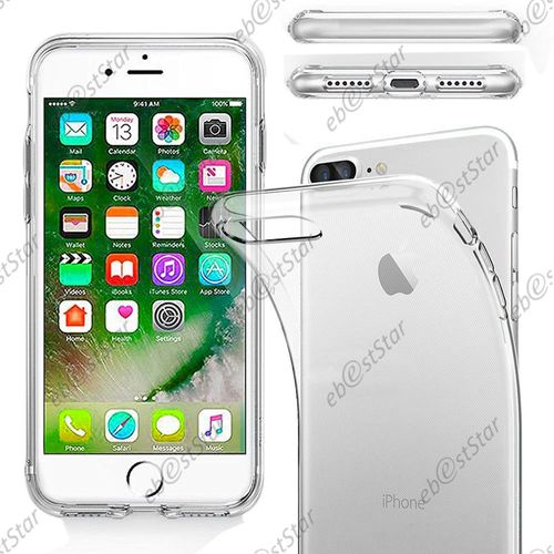 Ebeststar ® Housse Coque Protection Silicone Gel Ultra Fine 0,5mm Etui Souple + Vitre Anti Casse Film Écran Verre Trempé Pour Apple Iphone 7 Plus Écran 5,5", Couleur Transparent