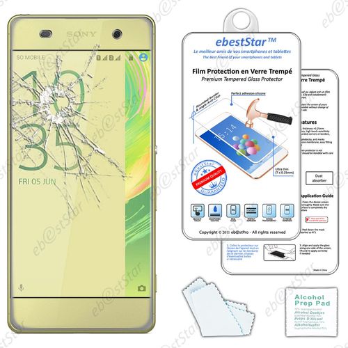 Ebeststar ® Pour Sony Xperia Xa, Xa Dual - Film Protection Écran Verre Trempé Incurve Anti Casse Anti-Rayures, Couleur Transparent