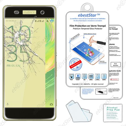 Ebeststar ® Pour Sony Xperia Xa, Xa Dual - Film Protection Écran Verre Trempé Incurve Anti Casse Anti-Rayures, Couleur Noir