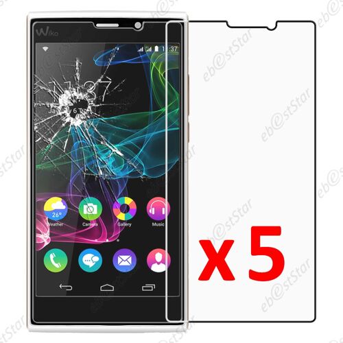 Ebeststar ® Pour Wiko Ridge Fab 4g - Lot X5 Film Protection Écran Verre Trempé Anti Casse Anti-Rayures