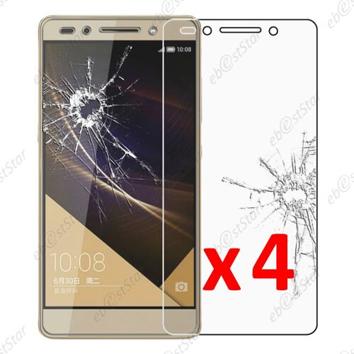Ebeststar ® Pour Huawei Honor 7 - Lot X4 Film Protection Écran Verre Trempé Anti Casse Anti-Rayures
