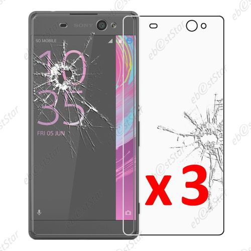Ebeststar ® Pour Sony Xperia Xa Ultra, Xa Ultra Dual - Lot X3 Film Protection Écran Verre Trempé Anti Casse Anti-Rayures
