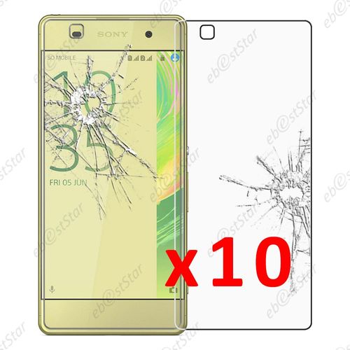 Ebeststar ® Pour Sony Xperia Xa, Xa Dual - Lot X10 Film Protection Écran Verre Trempé Anti Casse Anti-Rayures
