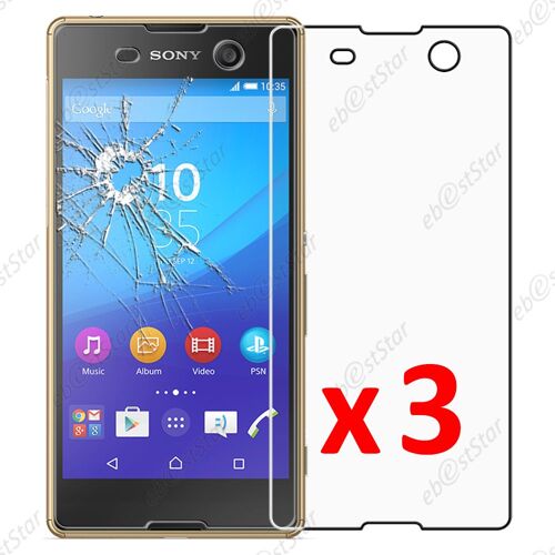 Ebeststar ® Pour Sony Xperia M5, M5 Dual - Lot X3 Film Protection Écran Verre Trempé Anti Casse Anti-Rayures