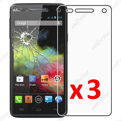 Ebeststar ® Pour Wiko Rainbow, Rainbow 4g - Lot X3 Film Protection Écran Verre Trempé Anti Casse Anti-Rayures