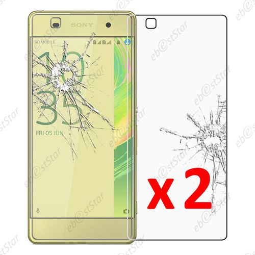 Ebeststar ® Pour Sony Xperia Xa, Xa Dual - Lot X2 Film Protection Écran Verre Trempé Anti Casse Anti-Rayures