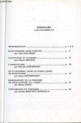 Les Cahiers Du Centre De Psychanalyse Et De Psychotherapie - Les Pulsions 1 - N°25/ Automne 1992