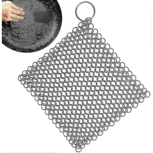 Nettoyant Pour Chaîne En Acier Inoxydable Pour Tous Les Types De Poêles, Poêles En Fonte, Grilles (Carré, 5 »)