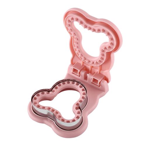 Scellant De Coupe De Sandwichs De Bande Dessinée Amusant Avec Des Sandwichs Ménagers En Forme D'ours Décrustant De Pain Pour Le Déjeuner Des Enfants De Bricolage