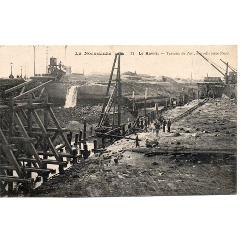 Le Havre  Travaux Du Port, Nouvelle Jetée Nord  (Carte 165)