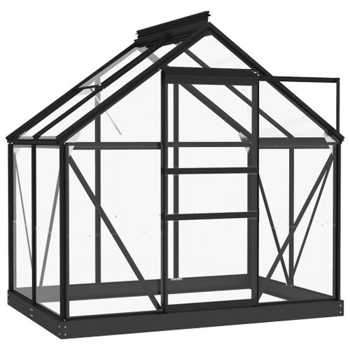 Vidaxl Serre En Verre Anthracite 155x103x191 Cm Aluminium