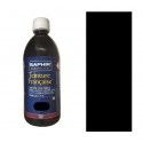 Teinture française noir 500ml pour cuir lisse daim nubuck velouté SAPHIR