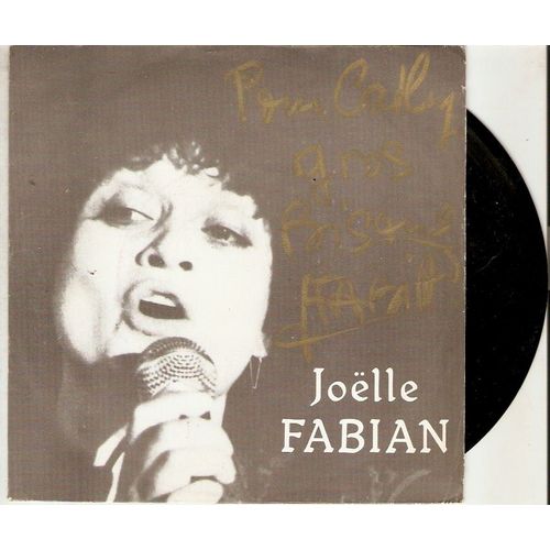 Disque 45t Autoproduit Dédicacé Joelle Fabian Chante Jacques Brel ( Sur La Place )
