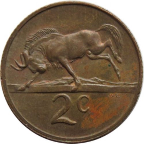 Monnaie 2 Cents Afrique Du Sud 1976