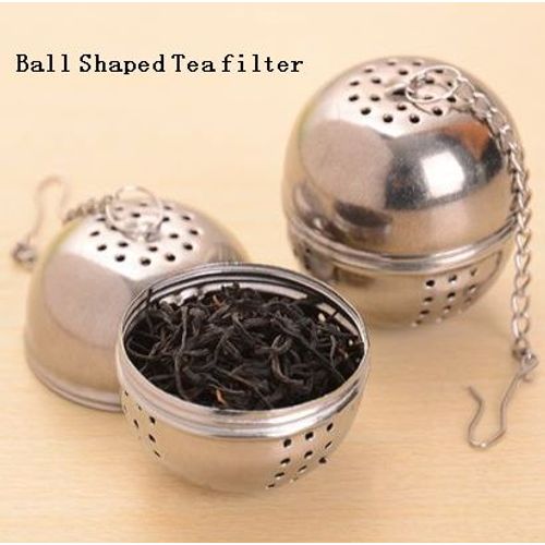 Infuseur À Thé En Acier Inoxydable Argenté, Filtre À Mailles, Boule, Passoire, Verrouillage, Chaud, Outils De Cuisine À Domicile, Bouilloires, 1 Pièce