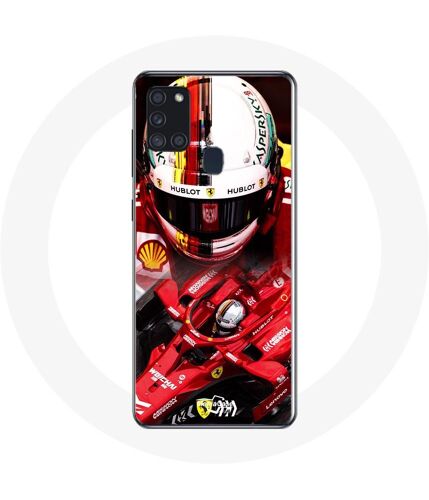 Coque Samsung Galaxy A21s Formule 1 Sebastian Vettel F1 Rouge