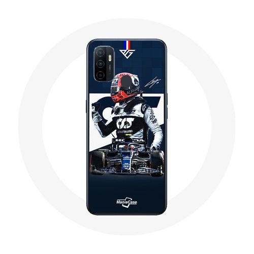 Coque Oppo A53 Formule 1 Max Verstappen Pilote Automobile F1 Bleu